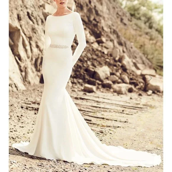 fitted lace wedding dress wisteria main image 0